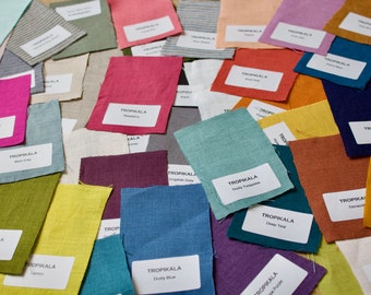 Individual Tropikala Linen Fabric Samples - For Linens for Sale by the Metre