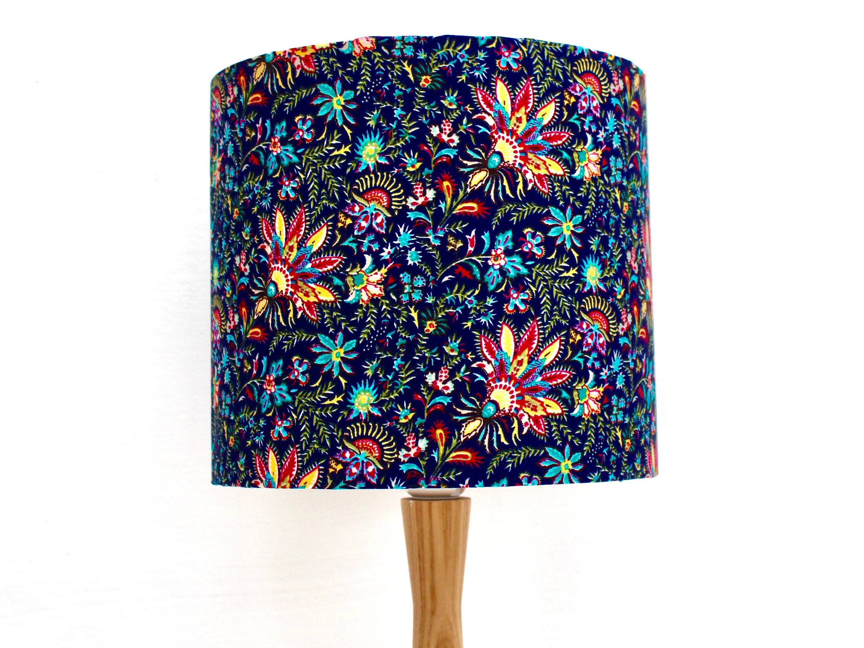 Floral Indian Print Fabric Lampshade Handmade Drum Lamp shade Etsy