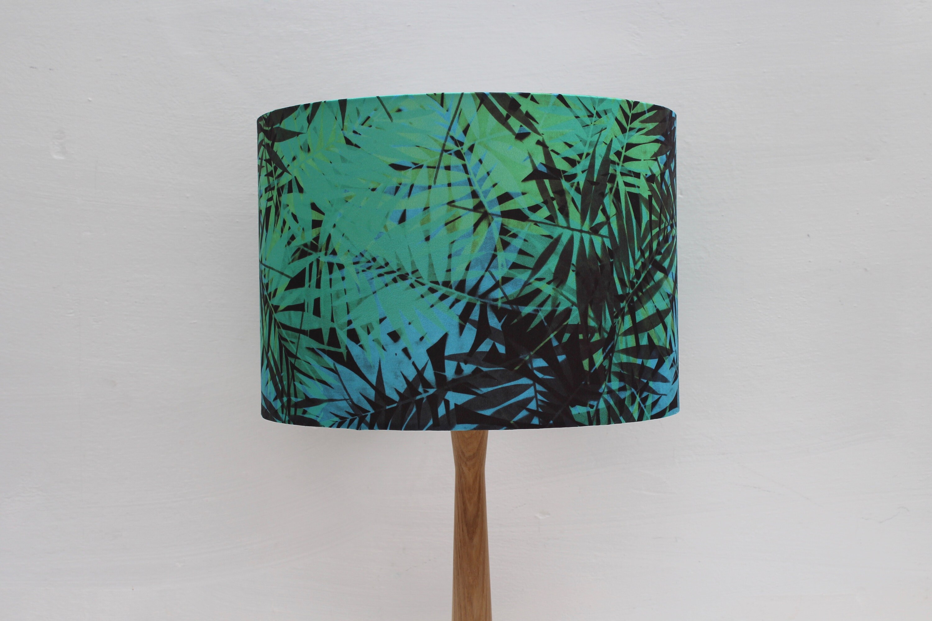 Jungle Lampshade Tropical Blue & Green Patterned Lampshade Etsy