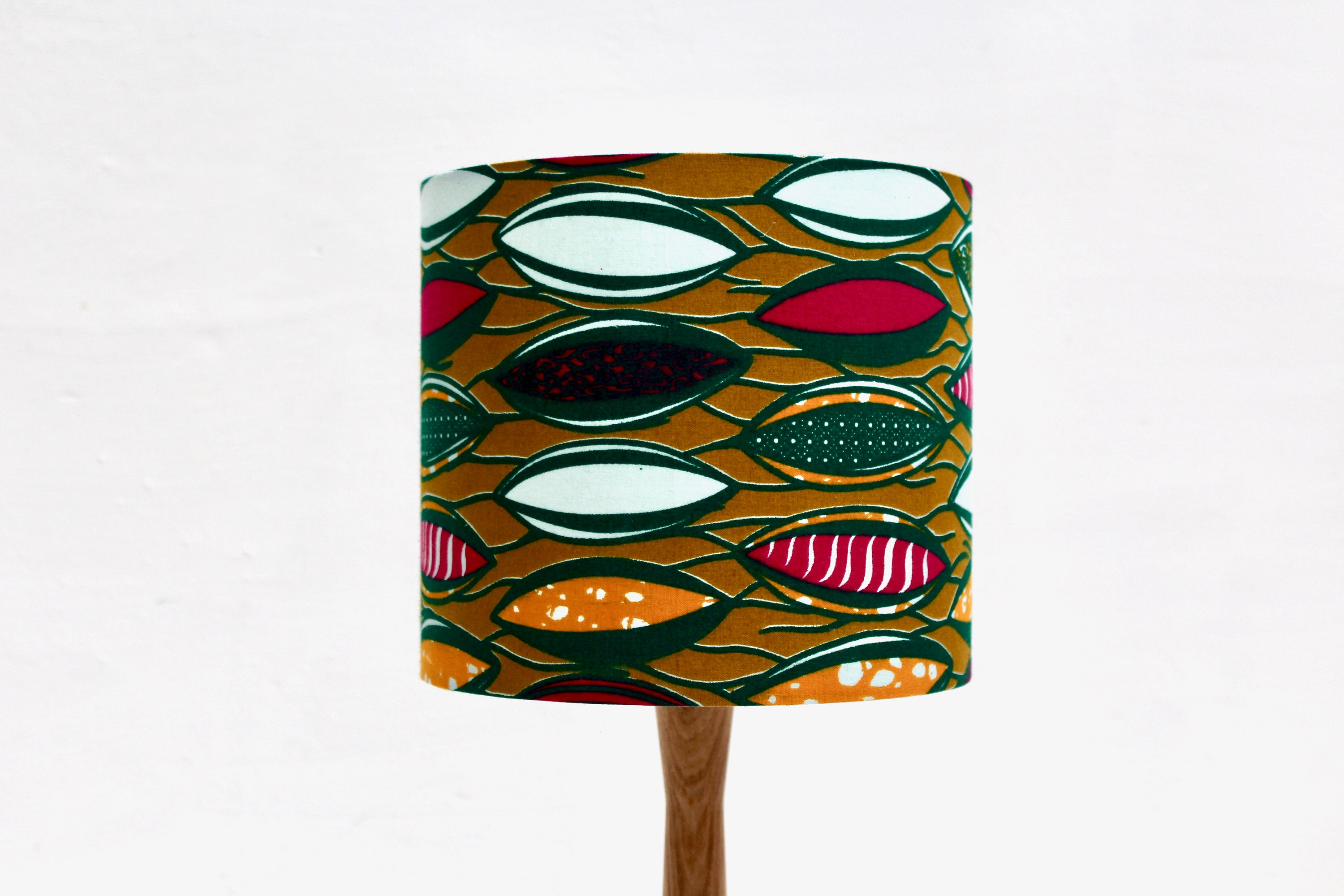 African Print Lamp Shade Leaf Patterned Lamp Shades for Table Etsy