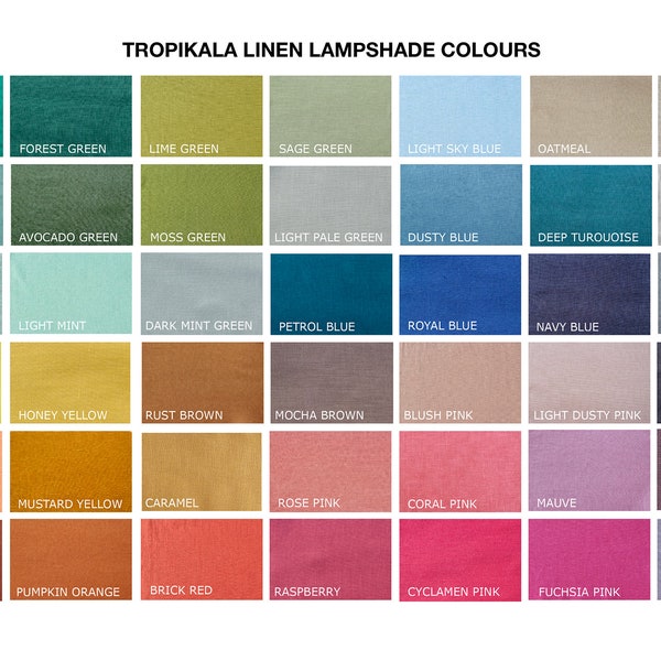 Tropikala Linen Lampshade Fabric Sample
