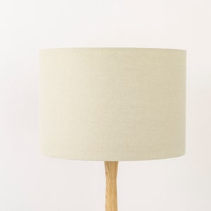 Natural Oatmeal Linen Lampshade, Drum Beige Lamp Shades For Table Lamp, Floor or Ceiling Light Shade in 20cm, 30cm or 40cm Diameter image 3