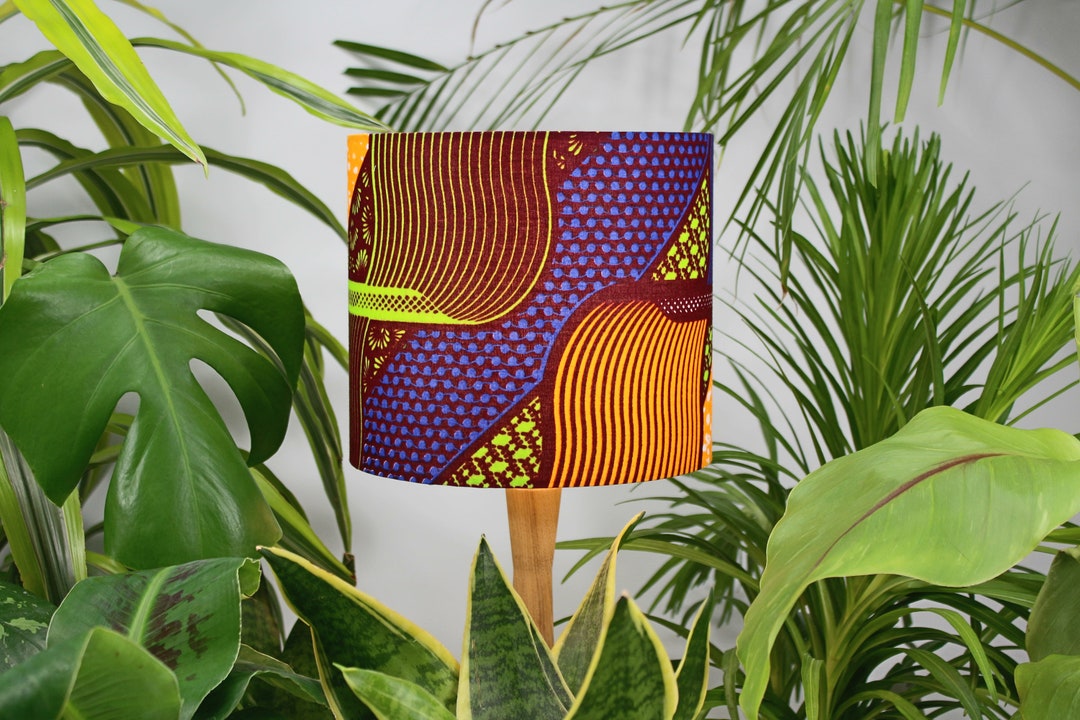 Abatjour africain imprimé cire abatjour à motifs de tissu Etsy France