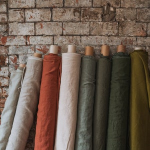 Washed Linen Fabric by the Metre, Stonewashed Softened Lithuanian Linen Fabric, 205 gsm, 145cm 57 Width, OEKO-Tex Certified image 10