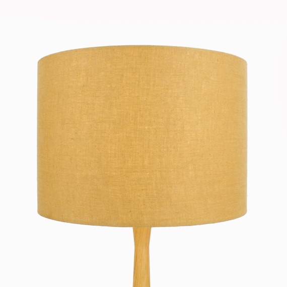 Linen Caramel Brown Lampshade Tan Lamp Shade UNO Drum Lampshade