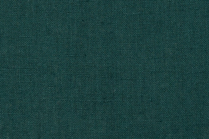 Dark Forest Green Linen Fabric by the Metre, OEKO Tex Certified Washed and Softened Lithuanian Linen 205 gsm, 145cm 57 Width image 9