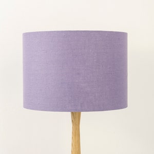 Abat-jour lin lavande, abat-jour violet tambour pour lampe de table, lampadaire ou abat-jour de plafonnier image 4