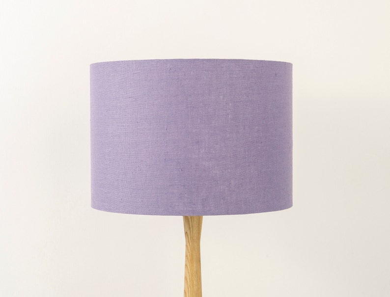 Abat-jour lin lavande, abat-jour violet tambour pour lampe de table, lampadaire ou abat-jour de plafonnier image 4