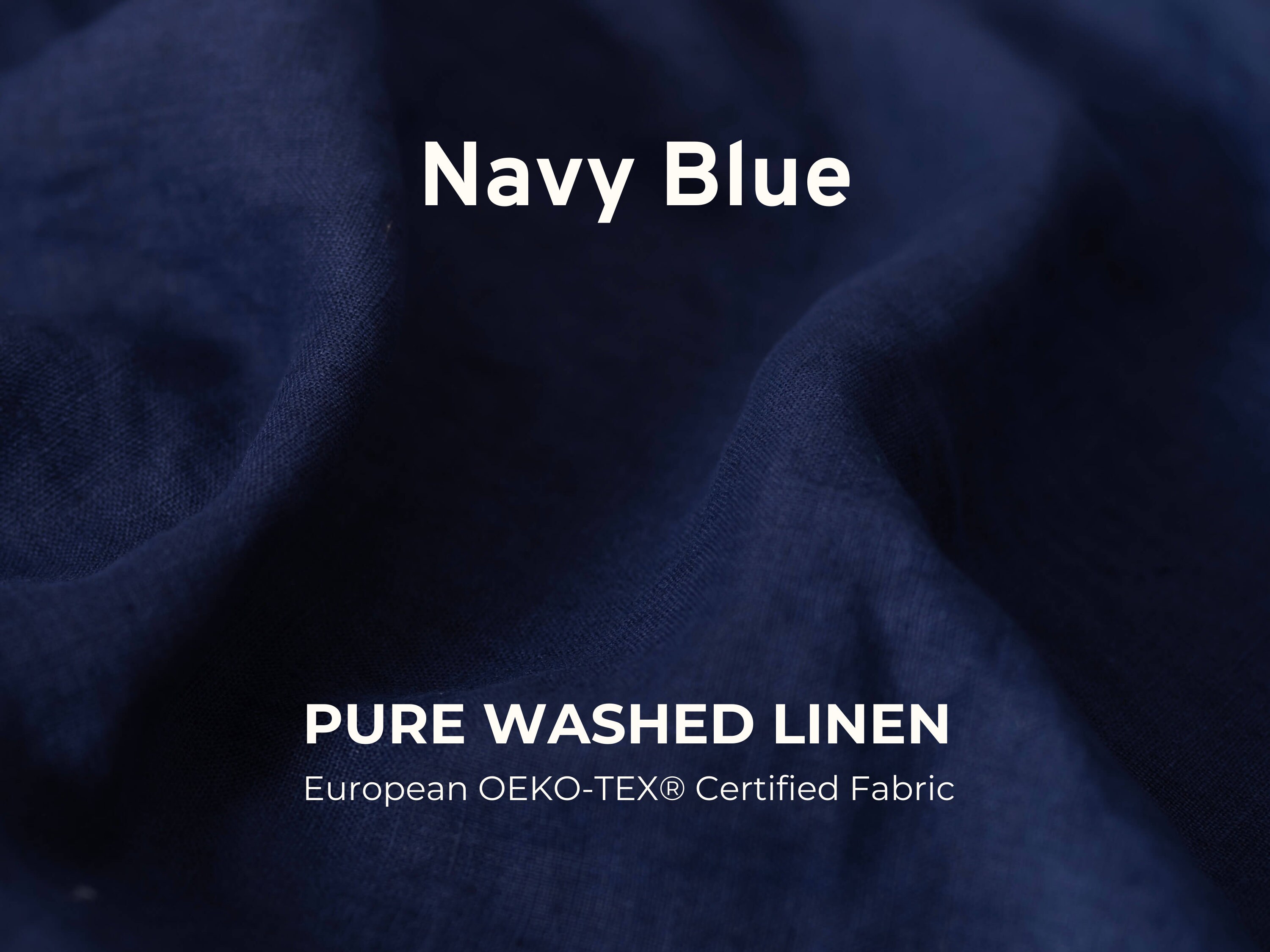 Washed Linen - Oeko-Tex® - Navy Washed Linen - Oeko-Tex® - Navy