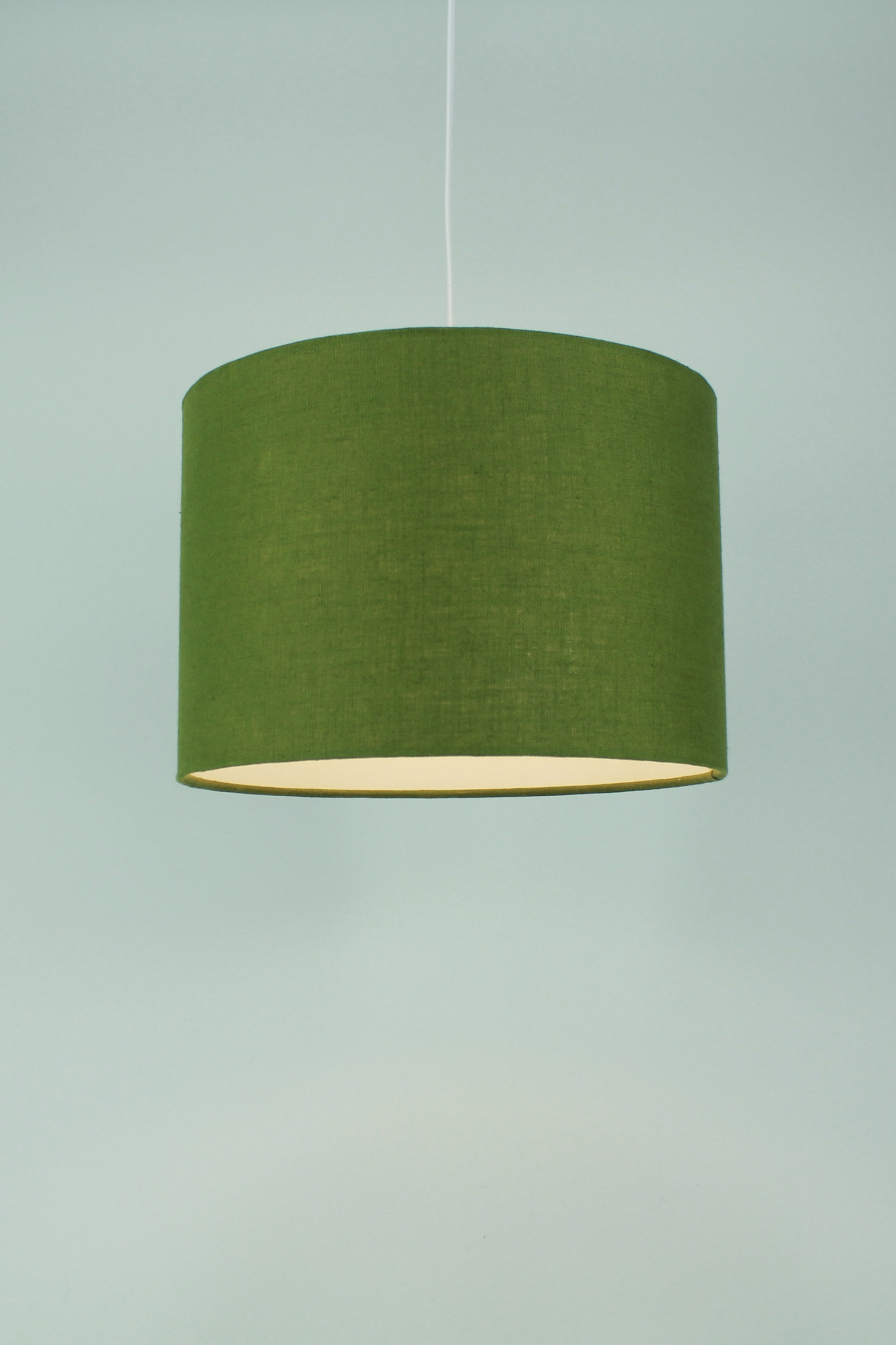 Moss Green Linen Lampshade Green Lamp Shade Drum Lampshade Etsy