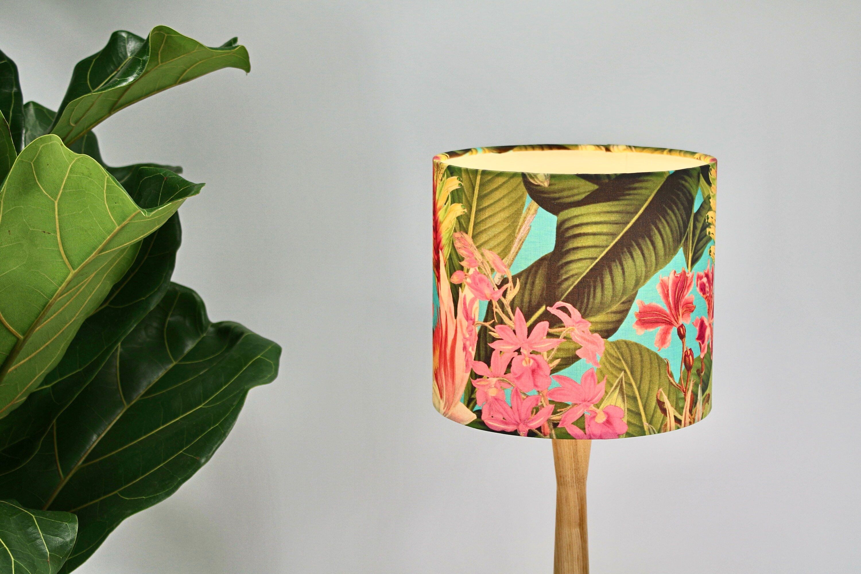 Botanical Fabric Lamp Shade Tropical Lampshades Small Lamp Etsy