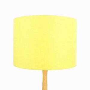 Linen Lemon Yellow Lampshade for Table Lamp, Floor or Pendant Ceiling Light Shade