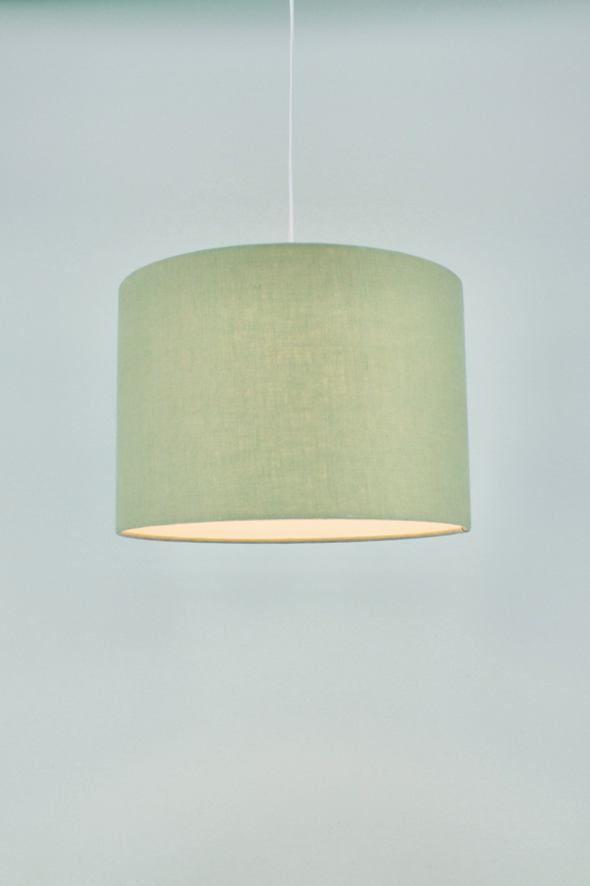 Sage Green Linen Lampshade Sage Green Lampshade Drum Fabric Etsy