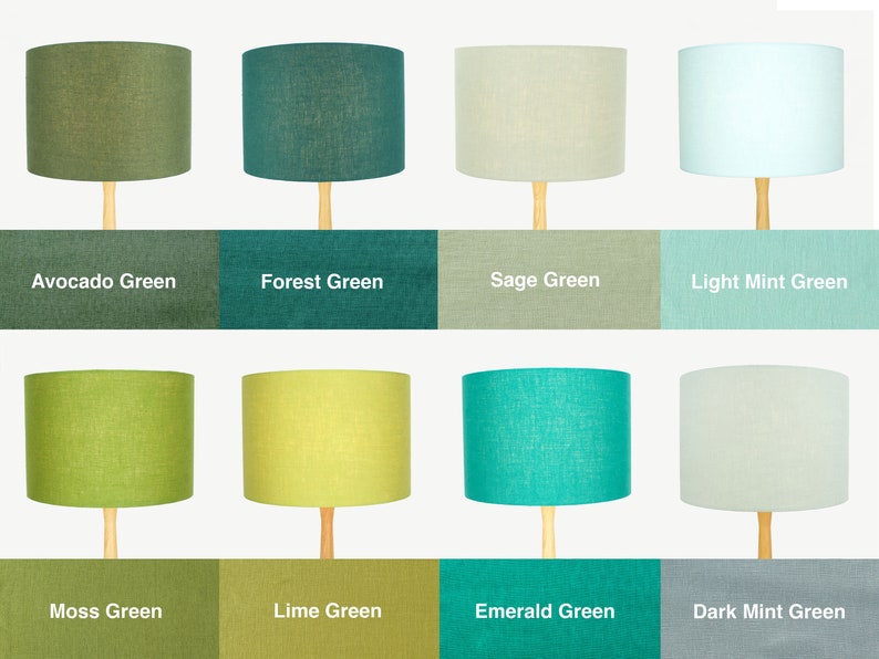 Linen Lampshades, UNO Drum Lamp Shades in 20cm 25cm 30cm 40cm Diameter for Table, Floor or Ceiling Light Shades image 2