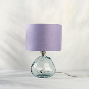 Abat-jour lin lavande, abat-jour violet tambour pour lampe de table, lampadaire ou abat-jour de plafonnier image 2