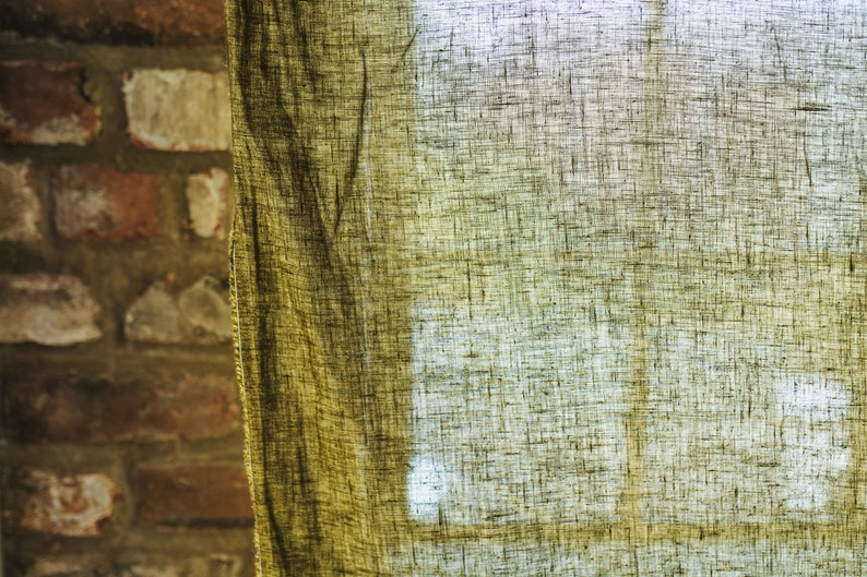 Tissu pur lin vert mousse au mètre Lin lituanien certifié OEKO Tex Doux et lavé 205 g/m², 145 cm 57 de largeur image 9