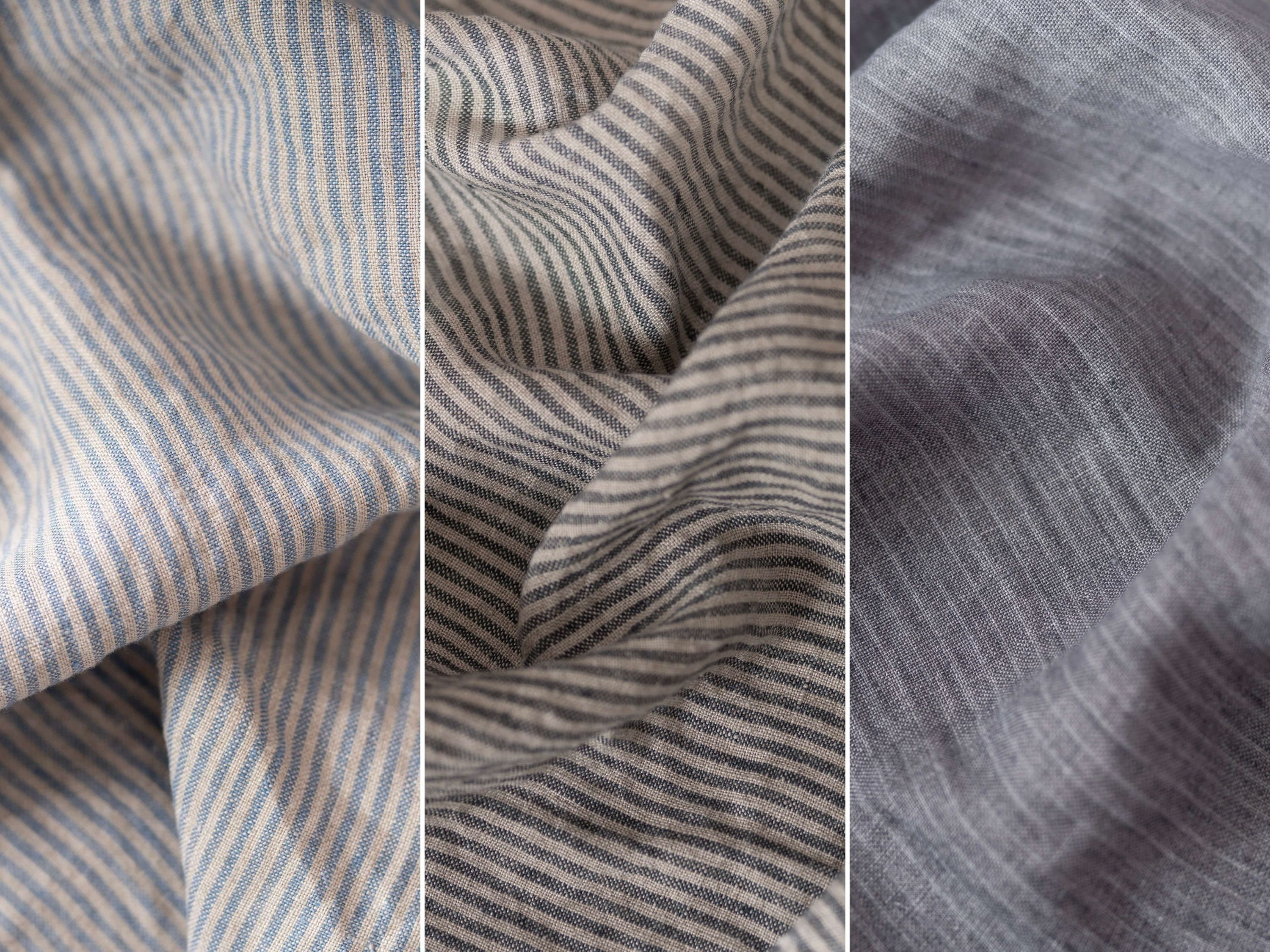 Striped Linen Fabric -  UK