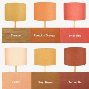 Linen Lampshades, UNO Drum Lamp Shades in 20cm 25cm 30cm 40cm Diameter for Table, Floor or Ceiling Light Shades image 6