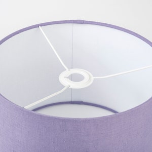 Abat-jour lin lavande, abat-jour violet tambour pour lampe de table, lampadaire ou abat-jour de plafonnier image 8