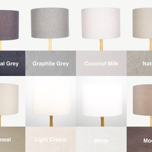 Linen Lampshades, UNO Drum Lamp Shades in 20cm 25cm 30cm 40cm Diameter ...