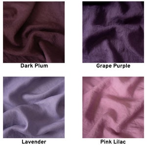 Purple Linen Fabrics by the Metre, Stonewashed Softened Lithuanian Linen Fabric, 205 gsm, 145cm (57") Width, OEKO-Tex Certified
