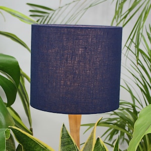 Linen Navy Lamp Shade for Table Lamp, Floor or Ceiling Light Shade, Dark Navy Blue Lampshade