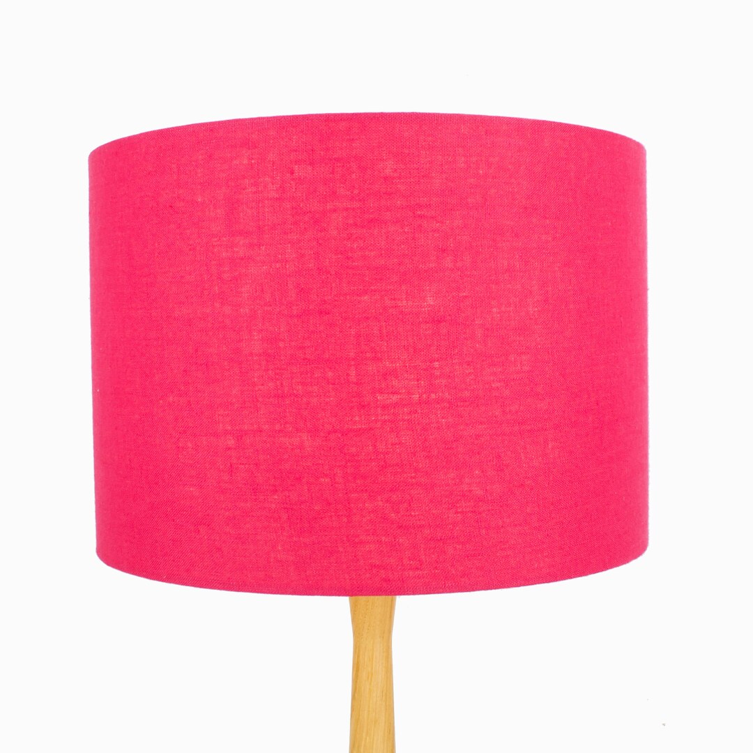 Linen Cyclamen Hot Pink Lampshade Bright Pink Lampshade Table Etsy