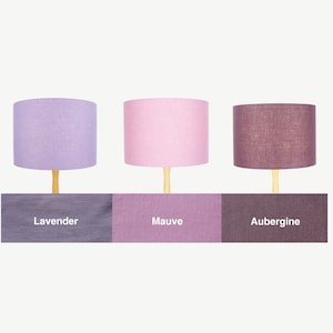 Linen Lampshades, UNO Drum Lamp Shades in 20cm 25cm 30cm 40cm Diameter for Table, Floor or Ceiling Light Shades image 8