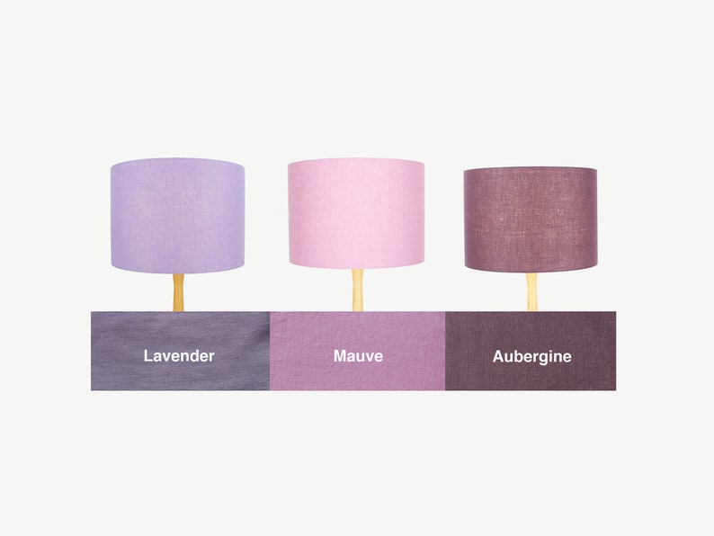 Linen Lampshades, UNO Drum Lamp Shades in 20cm 25cm 30cm 40cm Diameter for Table, Floor or Ceiling Light Shades image 8