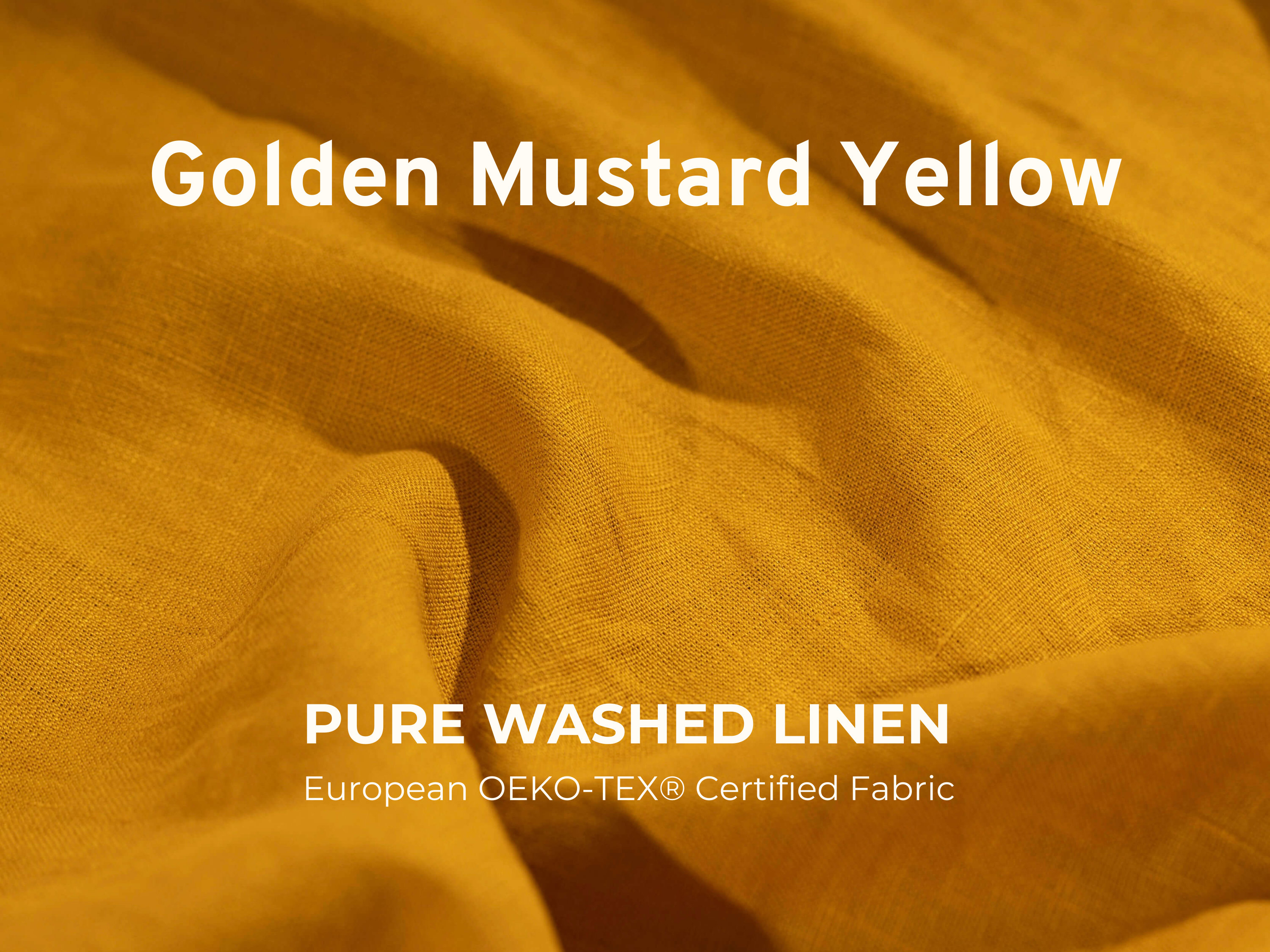 Washed Linen - Oeko-Tex® - Ochre Yellow Washed Linen - Oeko-Tex® - Ochre Yellow
