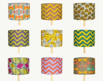 African Lampshades, Ankara African Print Lamp Shade in 20cm 25cm 30cm 40cm Diameter