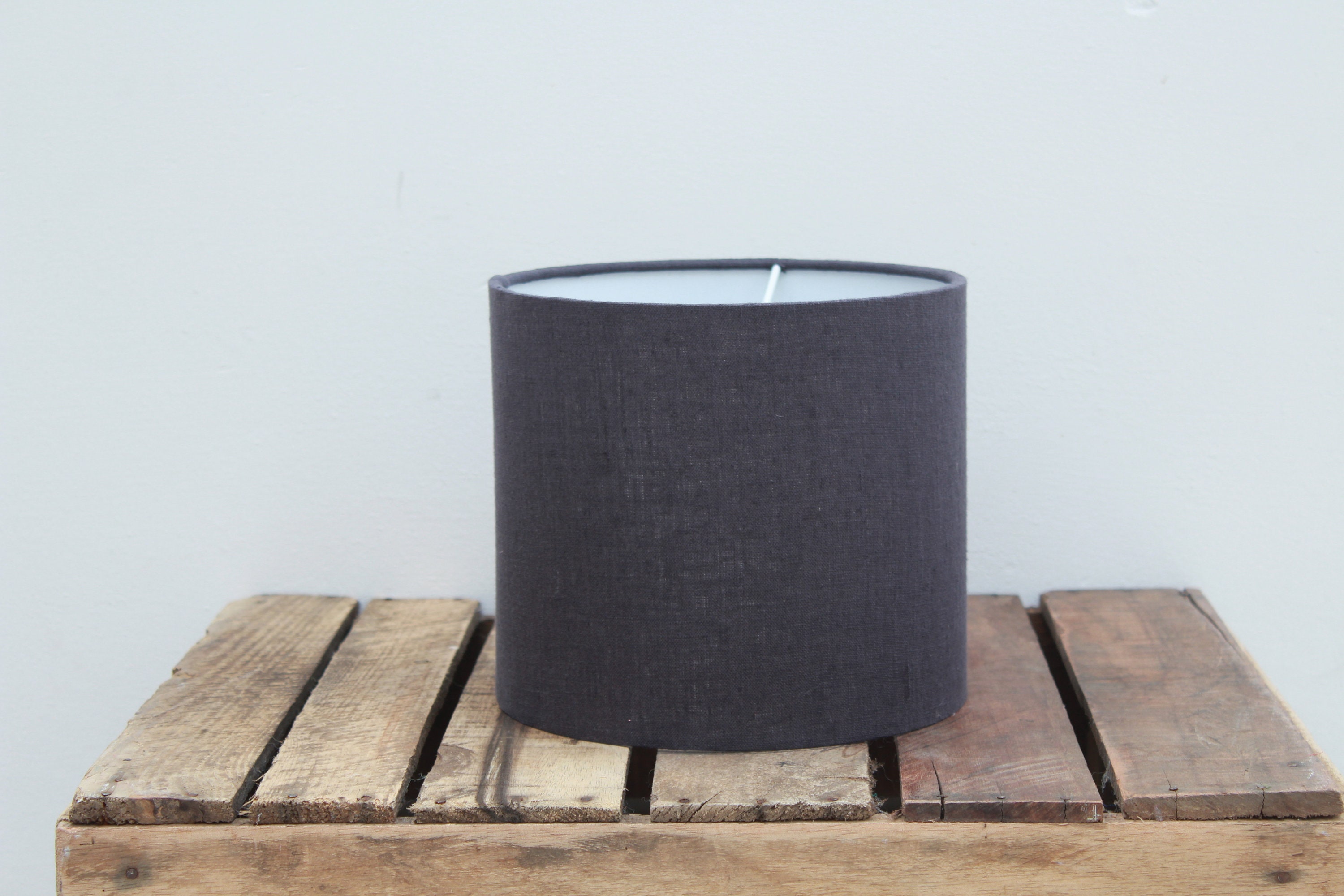Charcoal Grey Linen Lampshade Dark Grey Lamp Shade for Table Etsy