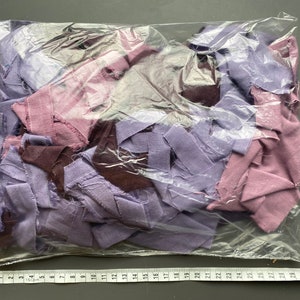 150g Linen Fabric Strip Packs, Frayed Ribbon Scraps for Crafting or Gift Wrap Purples