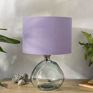 Abat-jour lin lavande, abat-jour violet tambour pour lampe de table, lampadaire ou abat-jour de plafonnier image 5