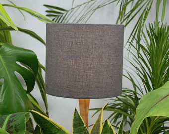 Graphite Grey Linen Lampshade - Ideal for Table, Floor, or Ceiling Lights - Choose from 20cm to 40cm Diameter