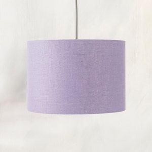 Abat-jour lin lavande, abat-jour violet tambour pour lampe de table, lampadaire ou abat-jour de plafonnier image 3