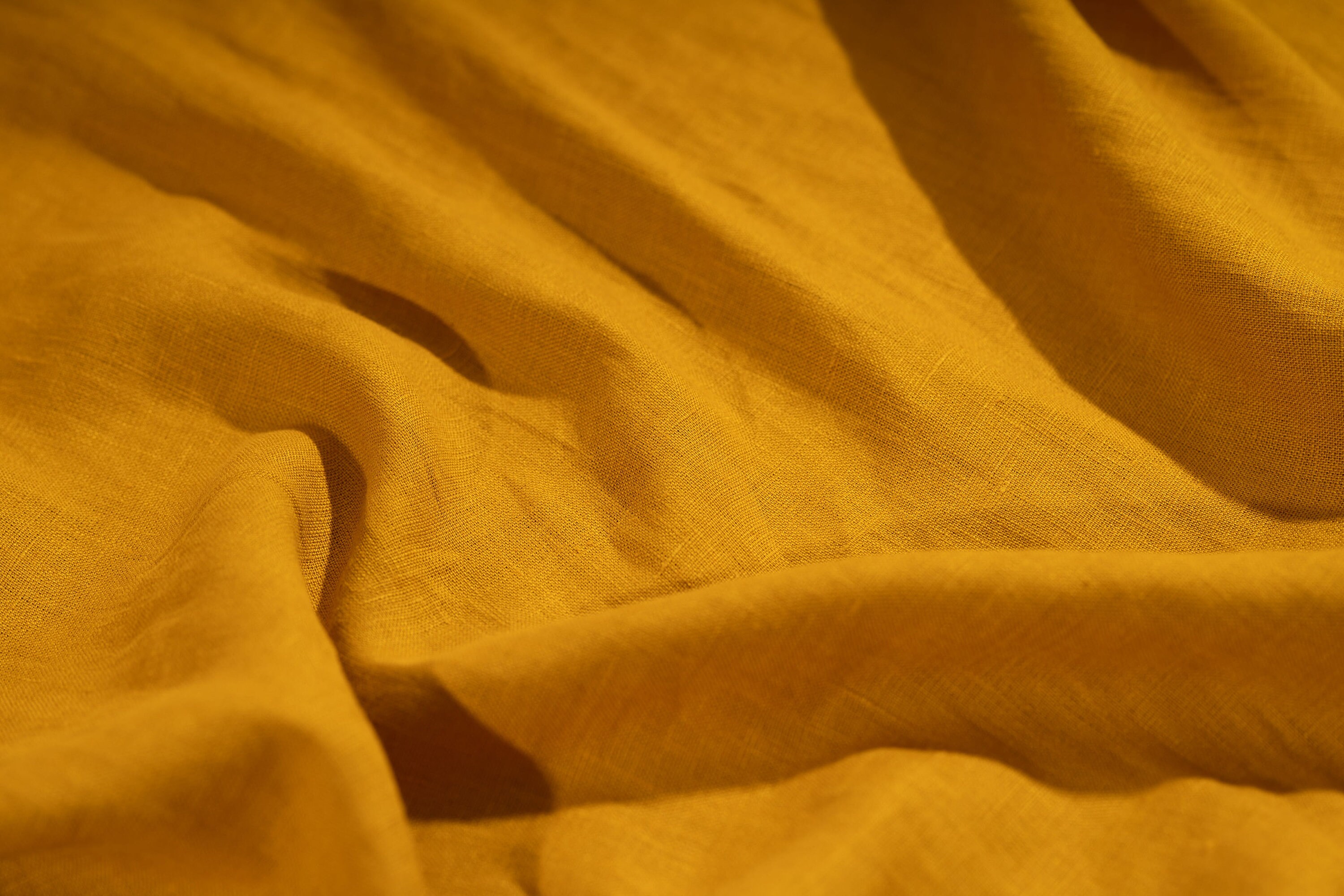 Tela de lino de mostaza dorada, tela de lino lituano suavizada por metro,  tela de lino amarillo puro lavada certificada OEKO Tex, 205 gsm -   México