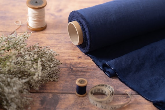 Washed Linen - Oeko-Tex® - Navy Washed Linen - Oeko-Tex® - Navy