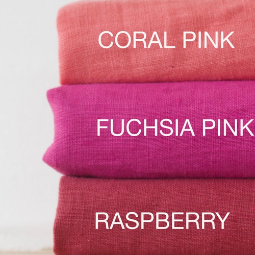 Softened Pink Linen Fabric by the Metre 