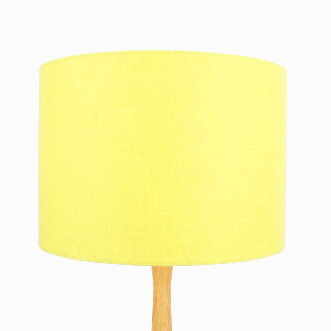 Linen Lemon Yellow Lampshade for Table Lamp Floor or Pendant Etsy