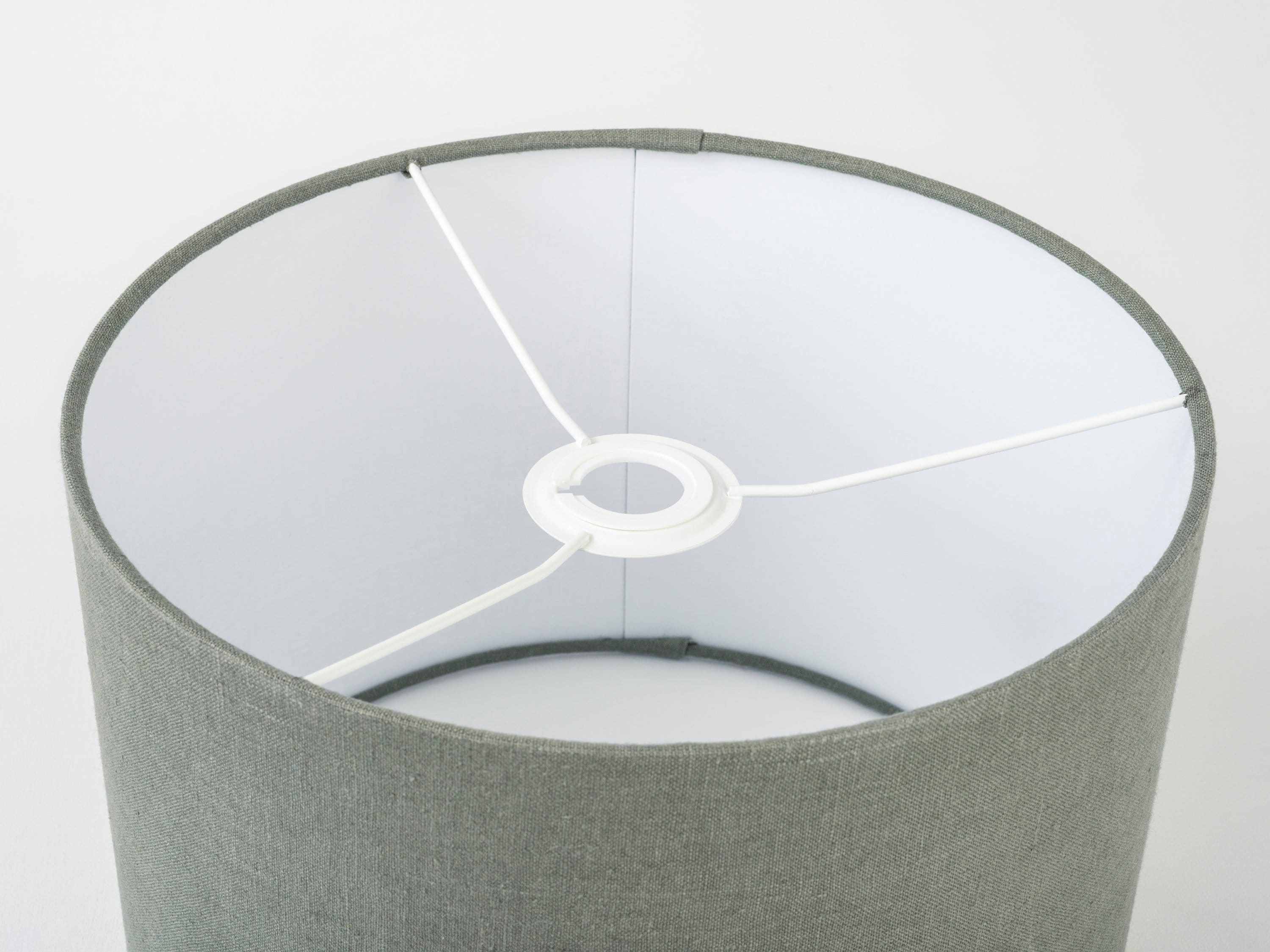 Lampenschirm Grau Leinen | 20x20x18cm Trommelform | Abnehmbar & Waschbar Für Tischlampen