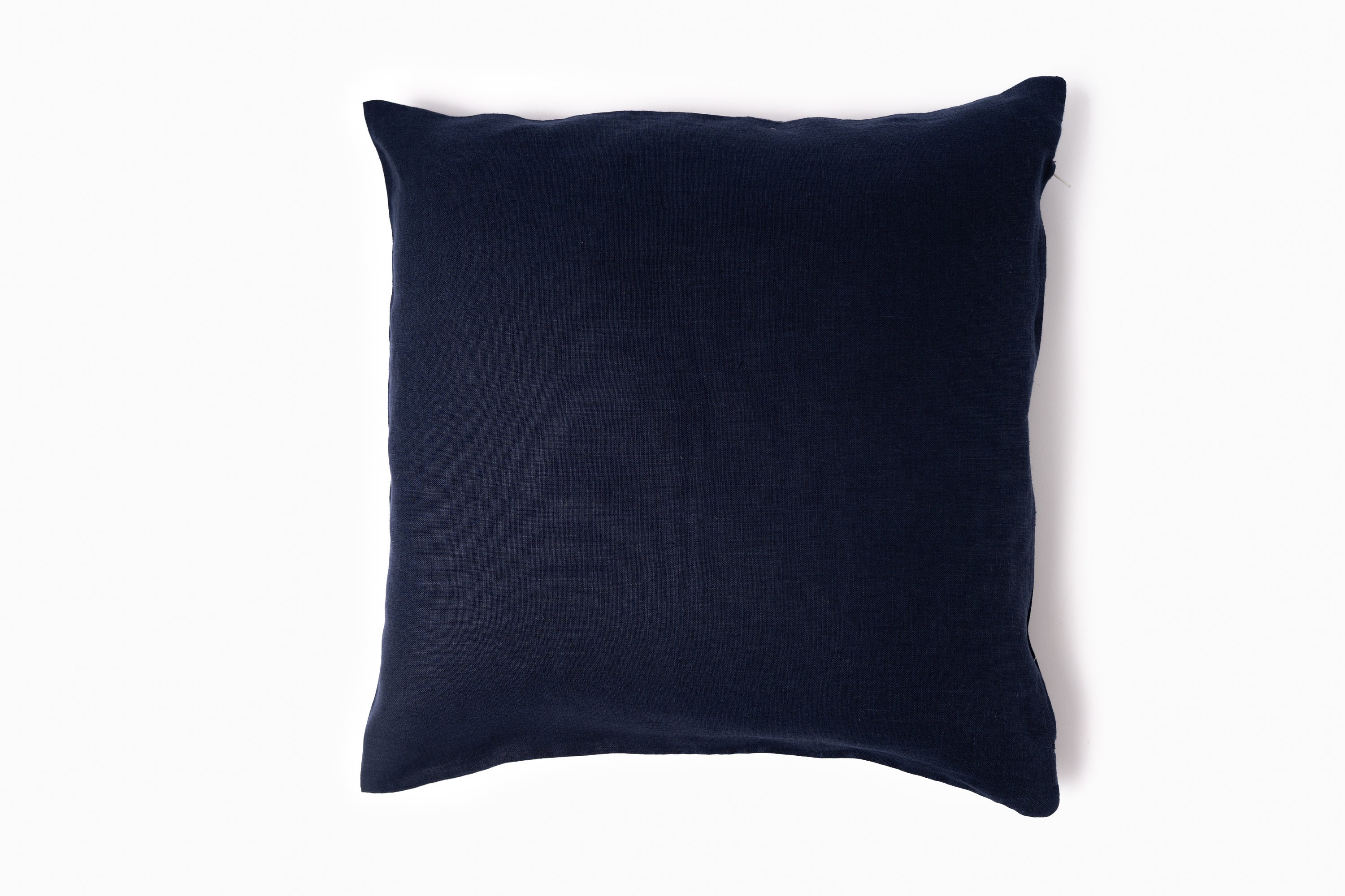 Navy linen clearance cushion