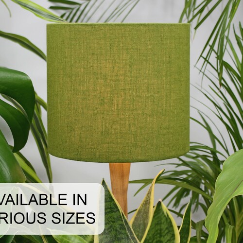 Linen Moss Green Lampshade Green Lamp Shade for Table Lamp Etsy