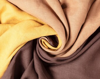 Brown Linen Fabric by the Metre for Dressmaking, Embroidery, Clothing, Curtains and Home Decor