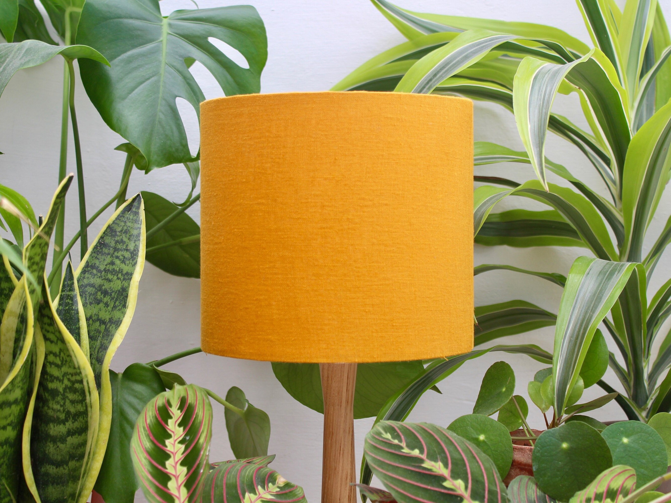 Mustard Yellow Lampshade Linen Lampshade for Bedside Table Etsy
