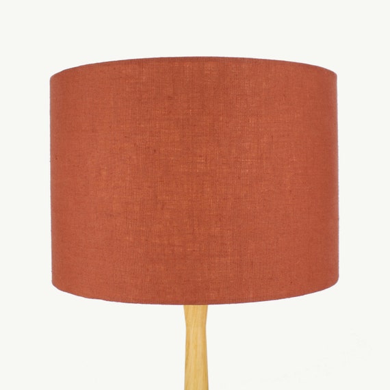 Leinen Terracotta Lampenschirm, Rust Orange Lampenschirm für Stehlampe,  Tischlampe oder Pendel deckenlampe, UNO Fitting - .de