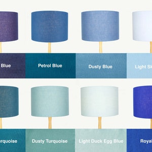 Linen Lampshades, UNO Drum Lamp Shades in 20cm 25cm 30cm 40cm Diameter for Table, Floor or Ceiling Light Shades image 3
