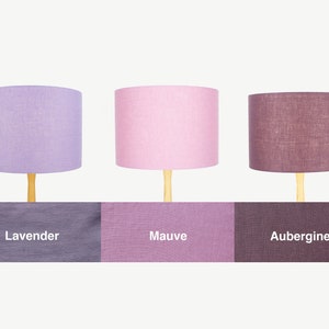 Linen Purple Lamp Shades, Linen Lamp Shades for Table Lamp, Floor or Ceiling Light Shade, UNO Drum Lamp Shades 20cm 30cm 40cm