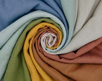 Washed Lithuanian Linen Fabric By The Metre, OEKO-TEX® Certified, 205gsm