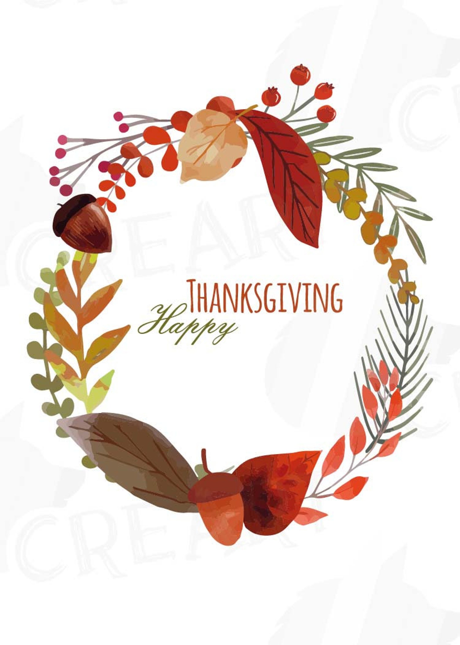 Printable Happy Thanksgiving Cards Clip Art. Thankful for You | Etsy